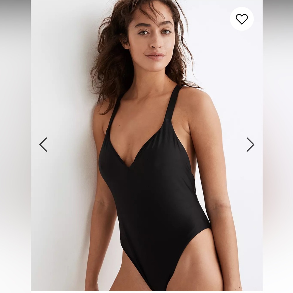 Madewell Second Wave Maillot One-Piece Swimsuit, Size S